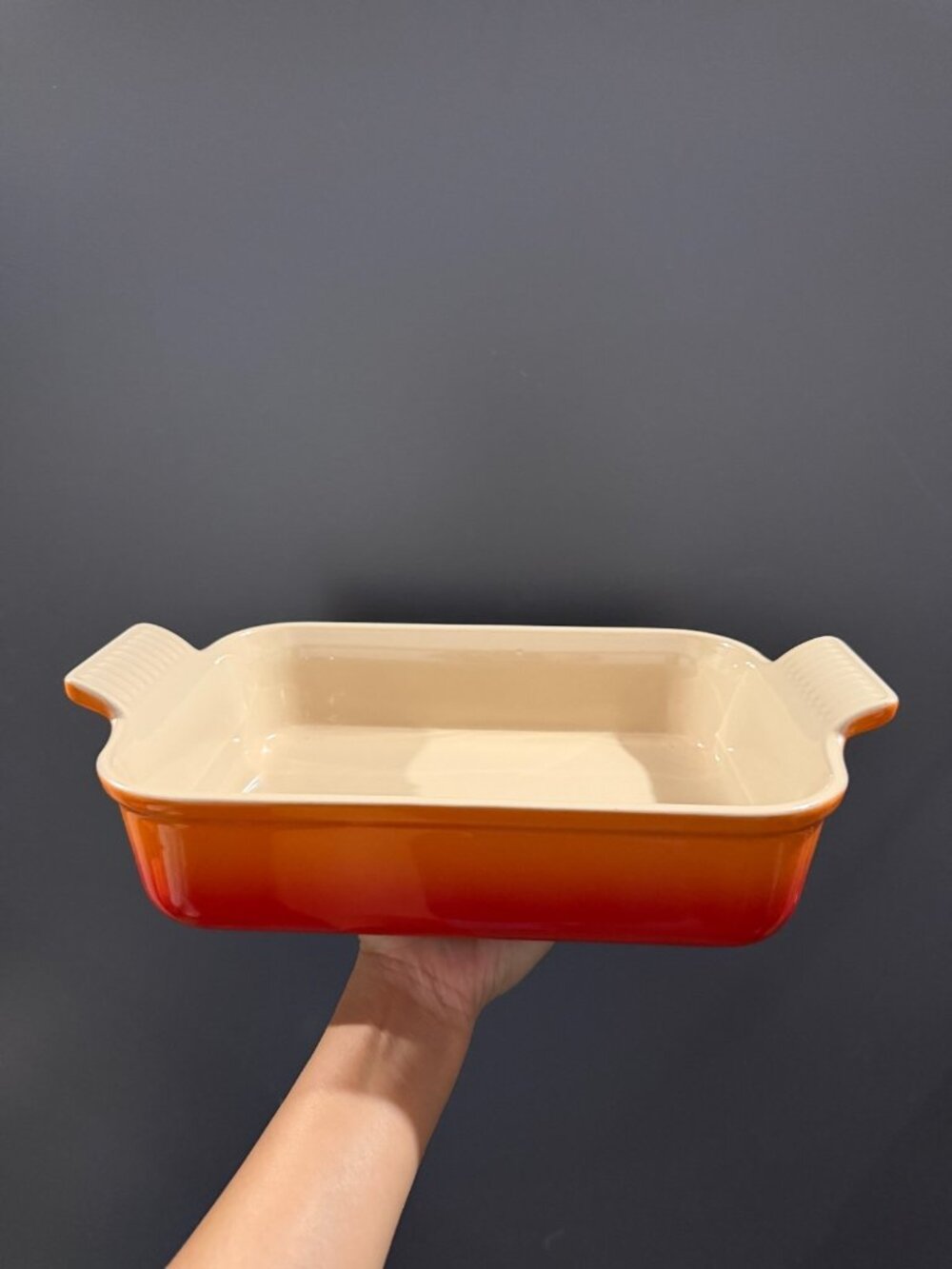 Le Creuset 10.5"x7.5" 26cm Heritage Rectangular Flame Orange Stoneware Baker